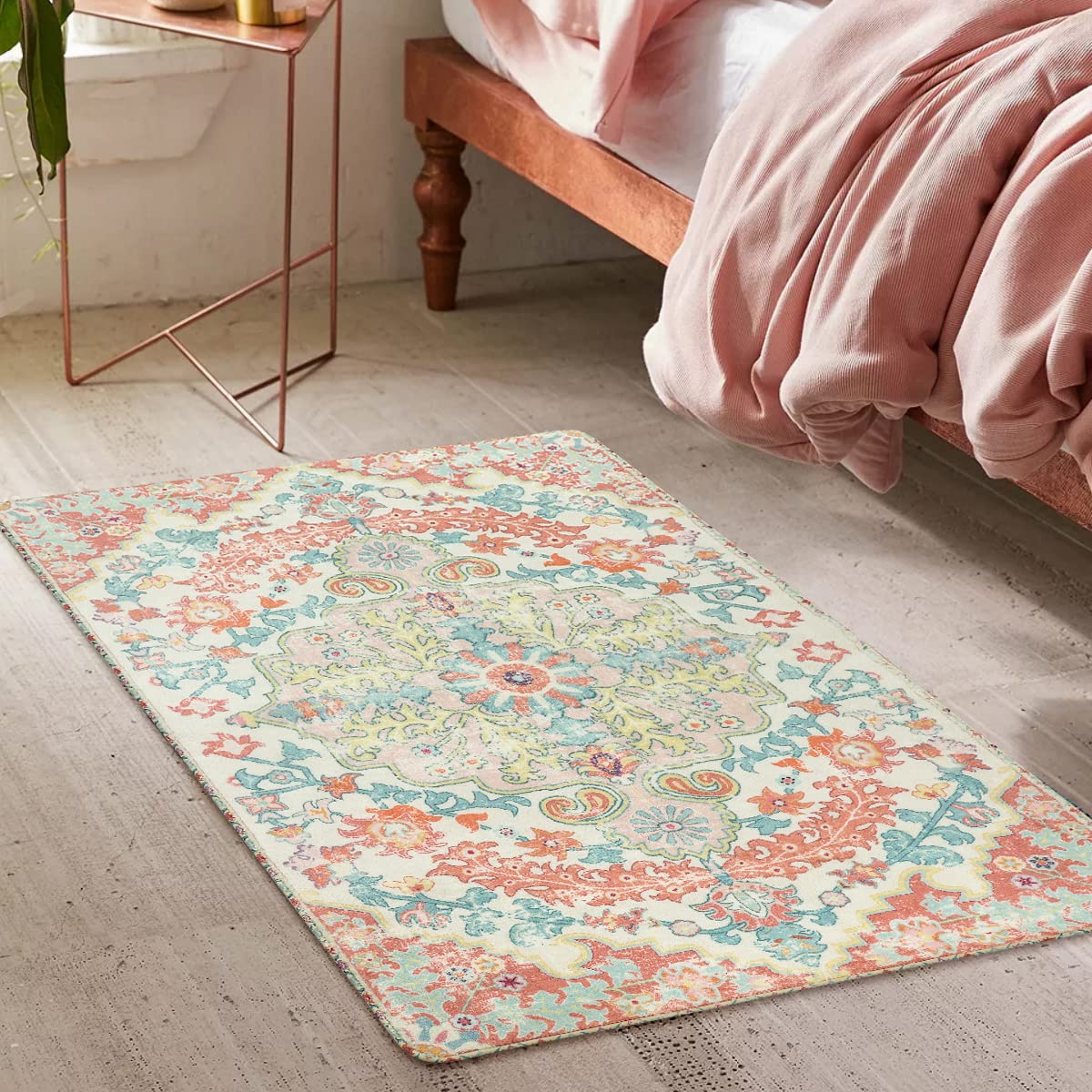 Floral Bohemian Medallion Area Rugs