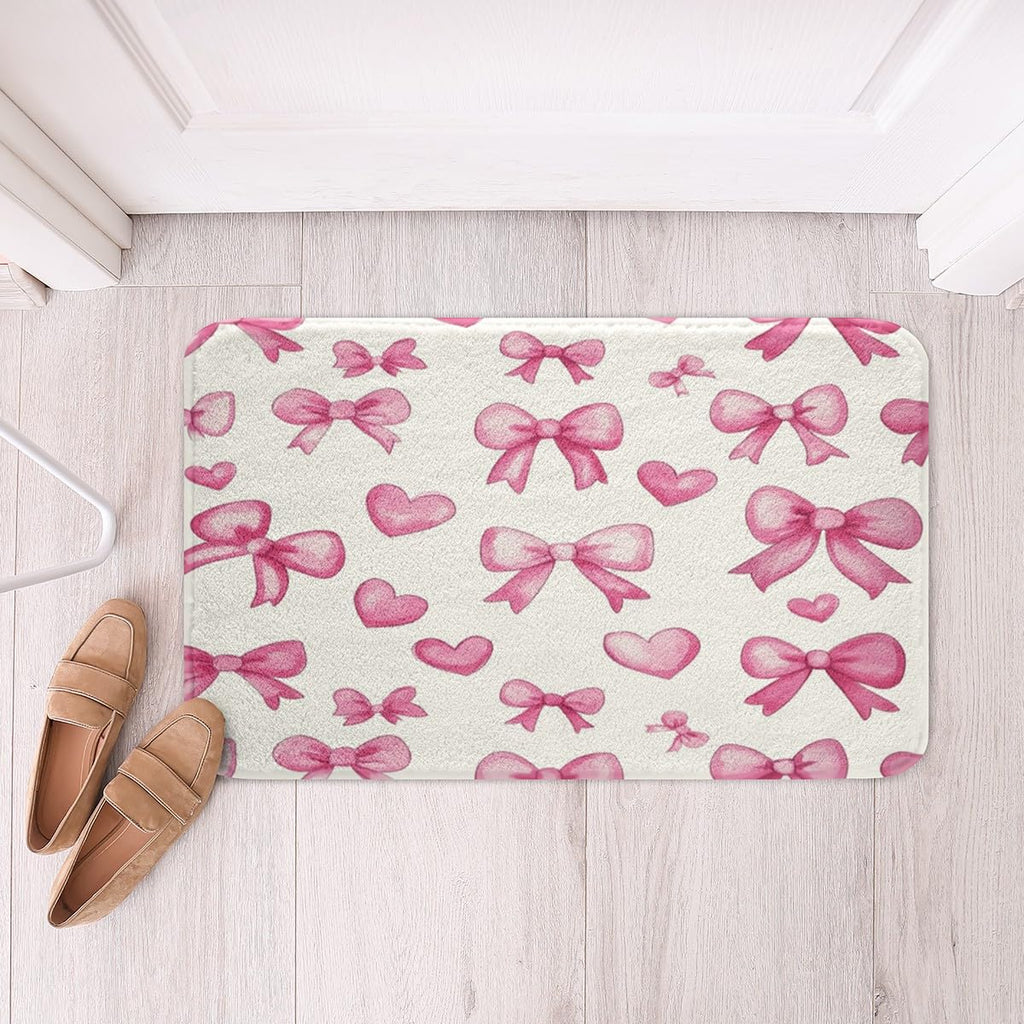 Kawaii Ribbon Bow 20"X32" Bath Mat Non Slip
