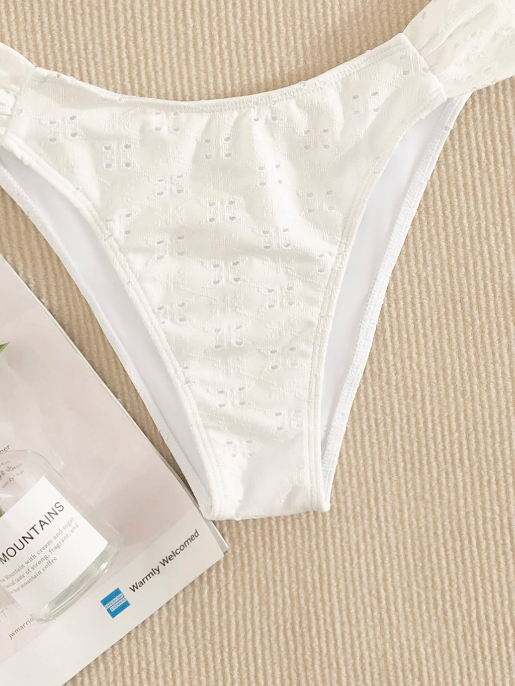 Women's 2 Piece Bathing Suit Ruffle Hem Bandeau Tie Front Bikini Set