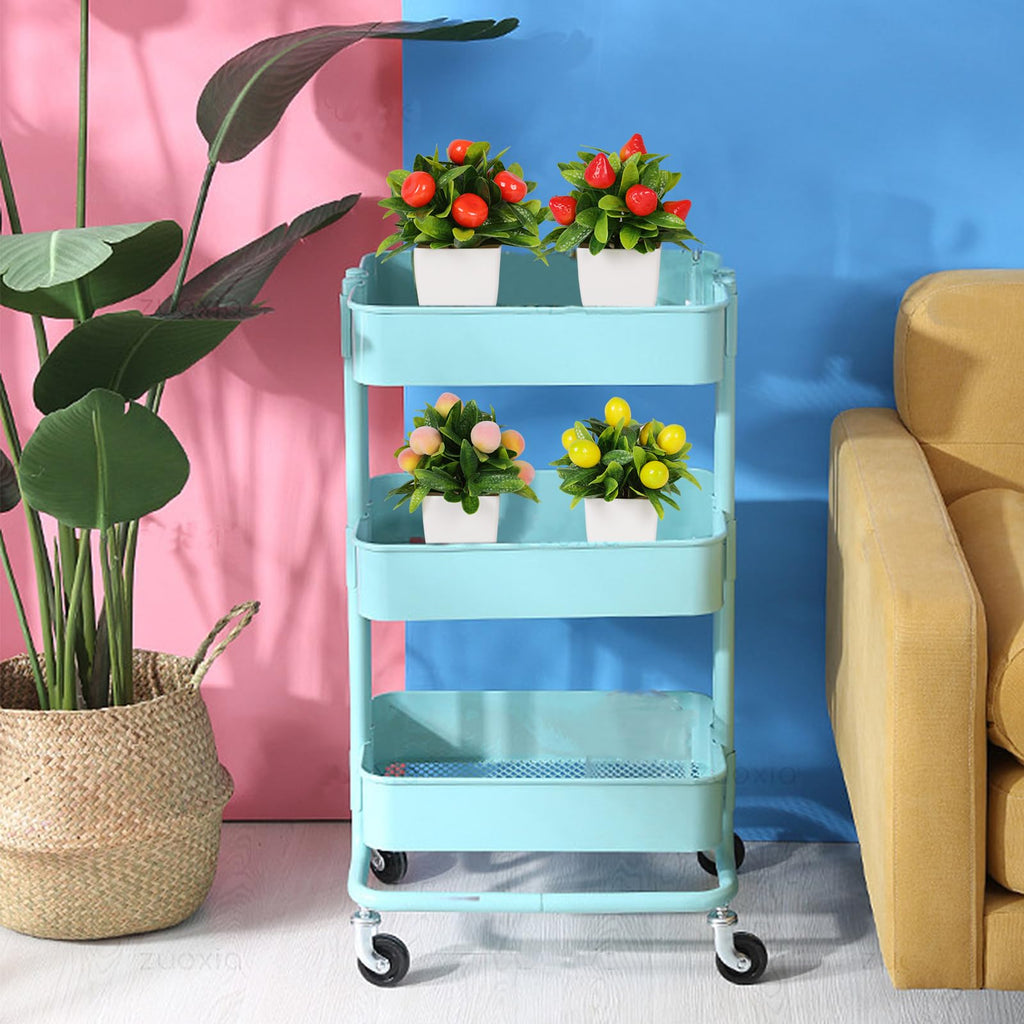 Fruit Artificial Plants Fake Fruit Potted Plant 6inches Fake 4pcs Tree with Small Pot Mini Fake Plant Decor