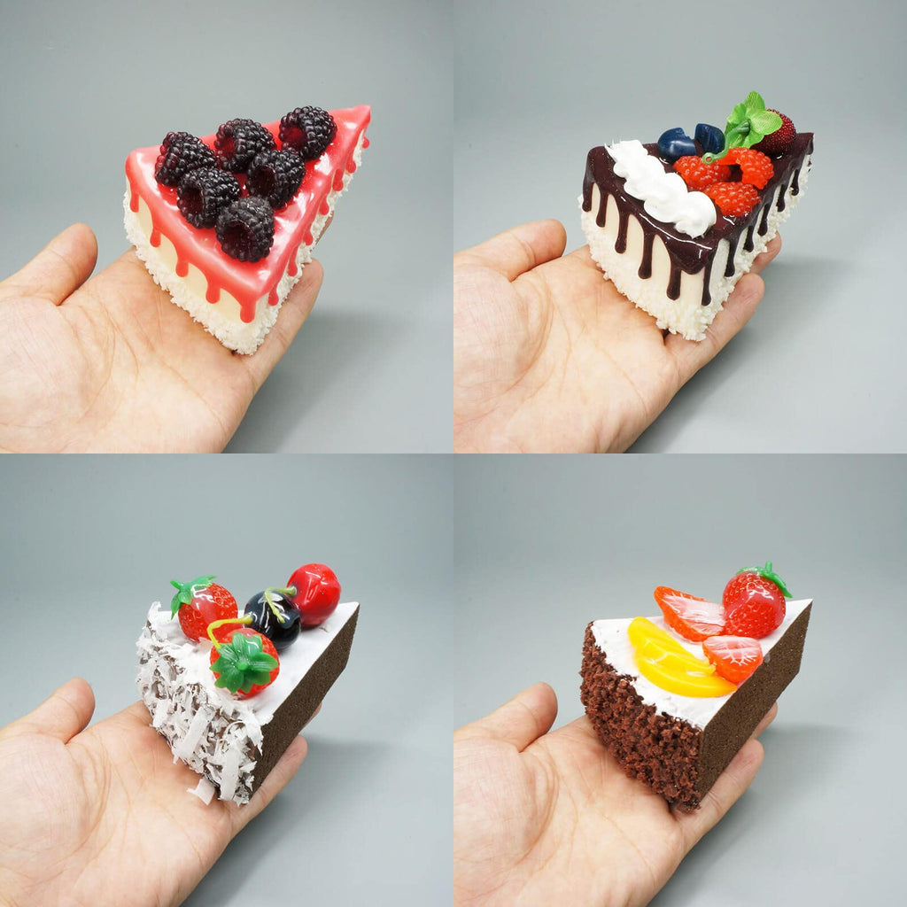 Faux Slice Cake - Artificial Desserts Replica for Kitchen and Bakery Shop Display