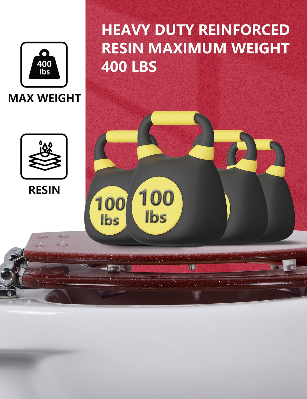 Round Resin Toilet Seat Glitter Soft Close Quick Release Metal Zinc Alloy Hinge Easy to Install also Easy to Clean, Decorative Acrylic Seats (17 Inch)