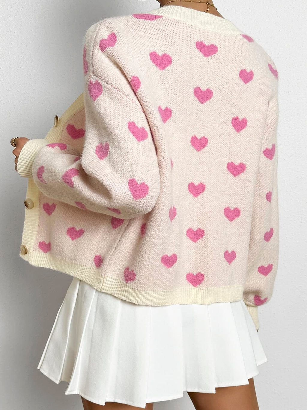 Women's Cute Cropped Cardigan Open Front Long Sleeve Ribbed Knit Sweater