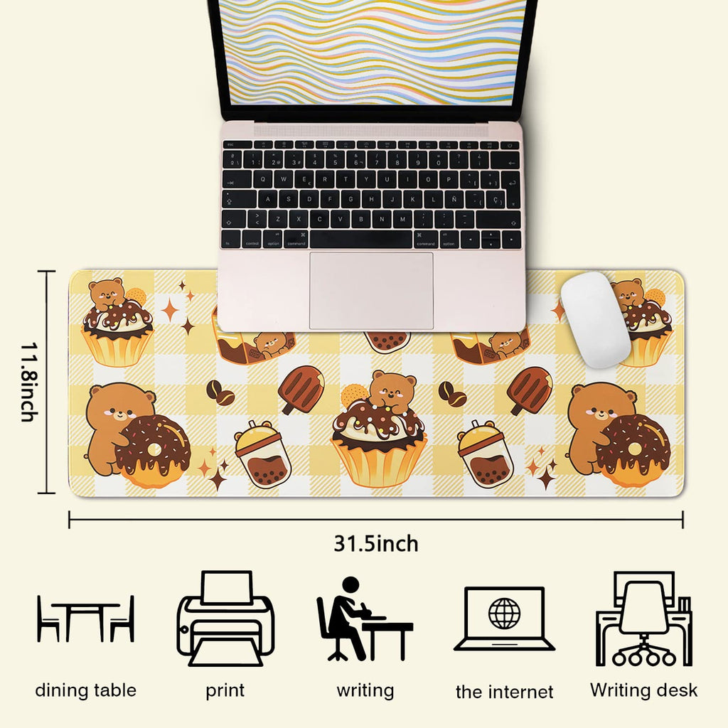 Kawaii Gaming Mouse Pad for Desk, Extended Large 31.5 X 11.8 Inch