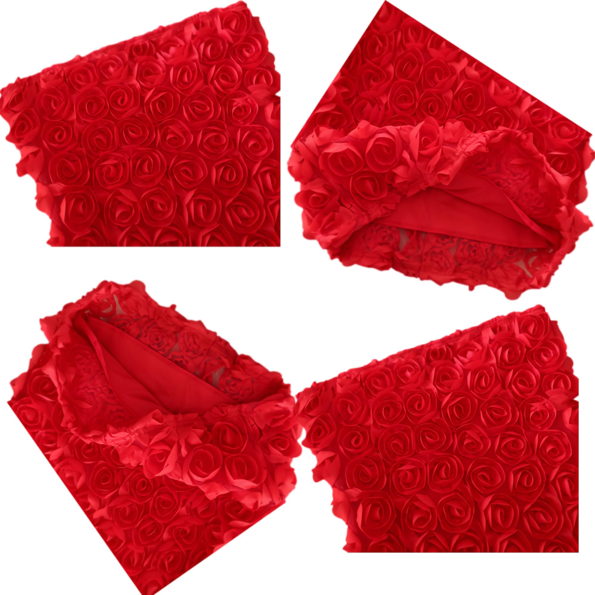 Womens Strapless Mini Dress Sexy Short Bodycon Off Shoulder Stretchy 3D Floral Appliques Tube Top Cocktail Party Dress