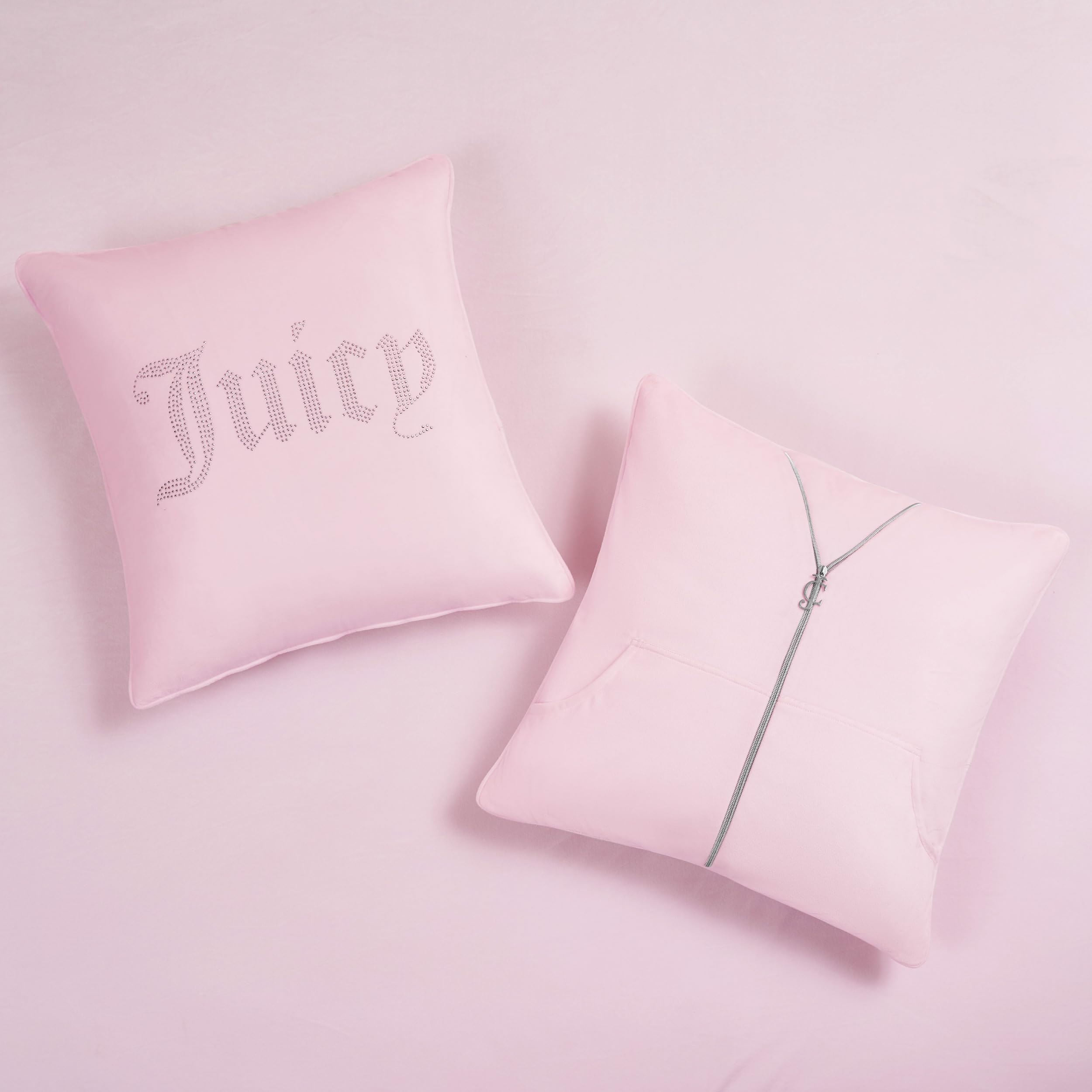 Juicy Couture Solid Velour 3-Piece King Comforter Set â€?Luxurious Bedding Ensemble