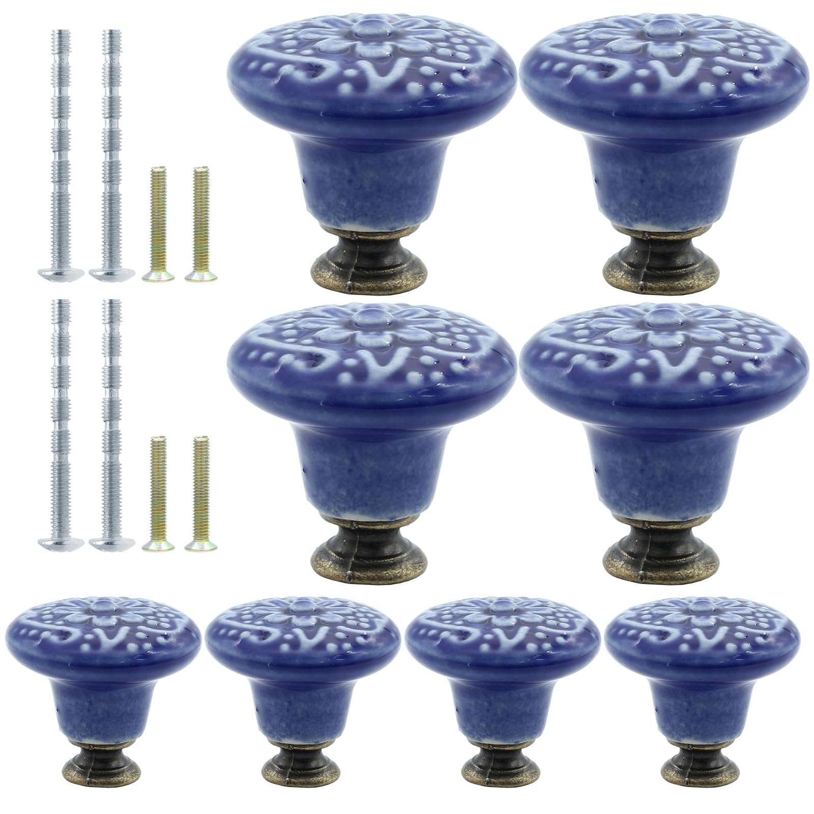 Ceramic Knobs, Vintage Kitchen Cabinet Knobs Pulls Retro Ceramic