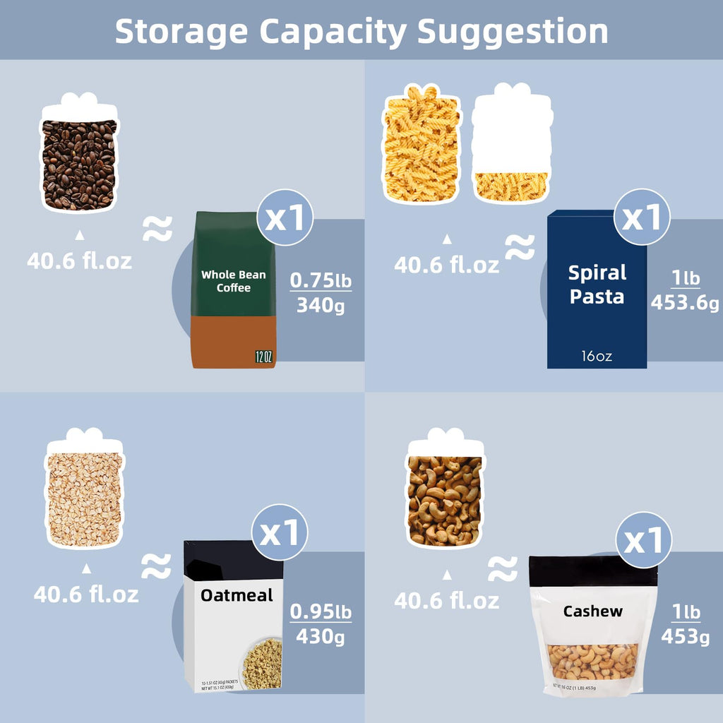 Cookie Bow Jars with Lid Airtight, 7.5 Inch Large Ceramic Food Storage Containers (42oz)