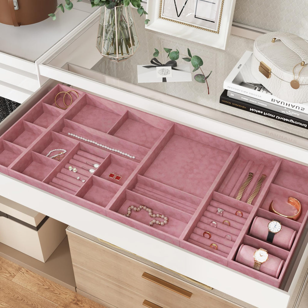 Velvet Wallpaper Peel and Stick Pink Contact Paper Self Adhesive Velvet Flocking Liner for Jewelry Drawer 12"x80" Fabric Felt Drawer Liner for Girls Bedroom Dressers Displays Decor