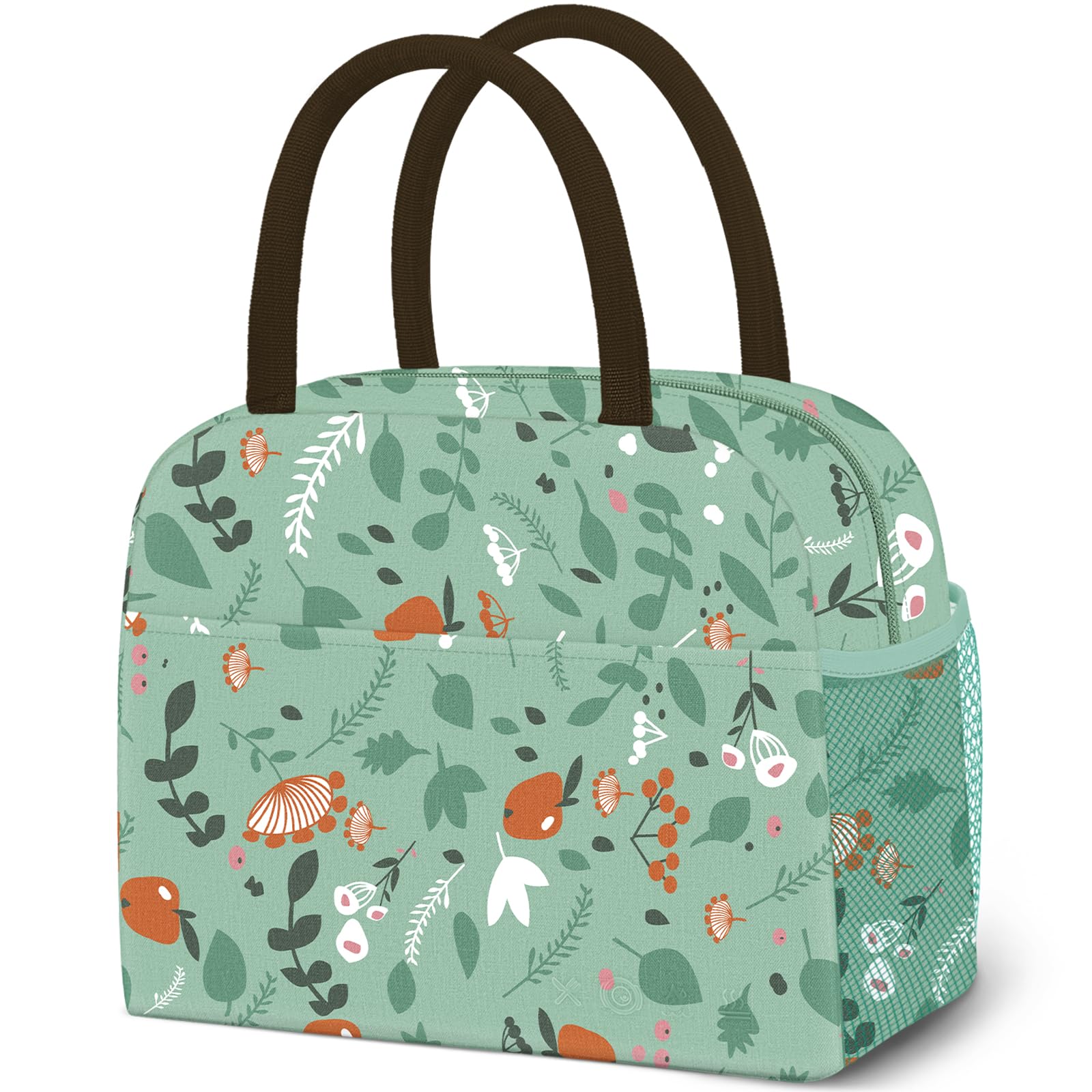 Reusable Insulated Lunch Tote Bag,Leakproof Food Handbags Case High Capacity