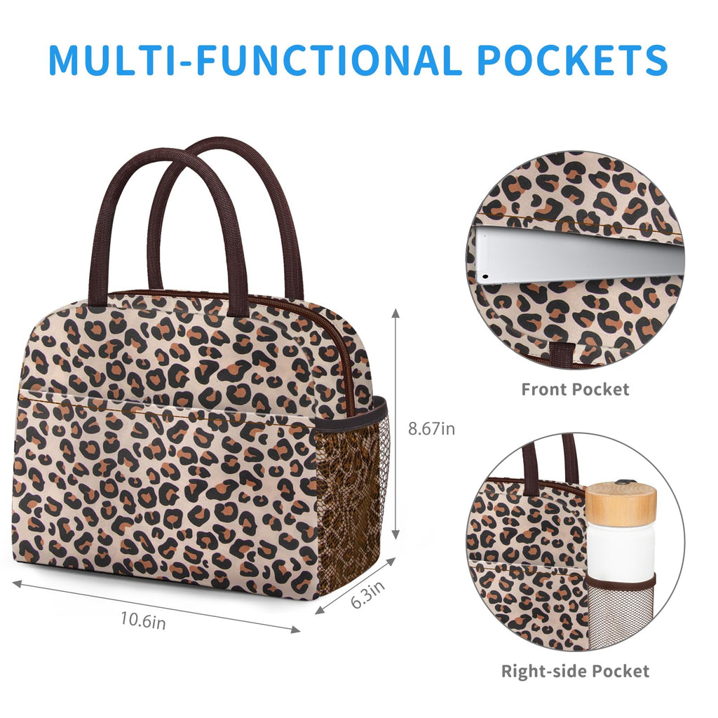 Reusable Insulated Lunch Tote Bag,Leakproof Food Handbags Case High Capacity