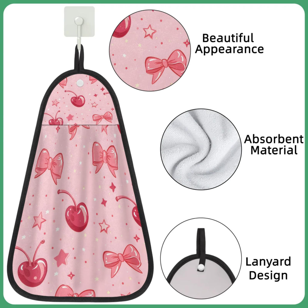 Hand Towels for Bathroom Quick Absorbent Hand Towel with Hanging Loop Washcloths for Kitchen Laundry Decor