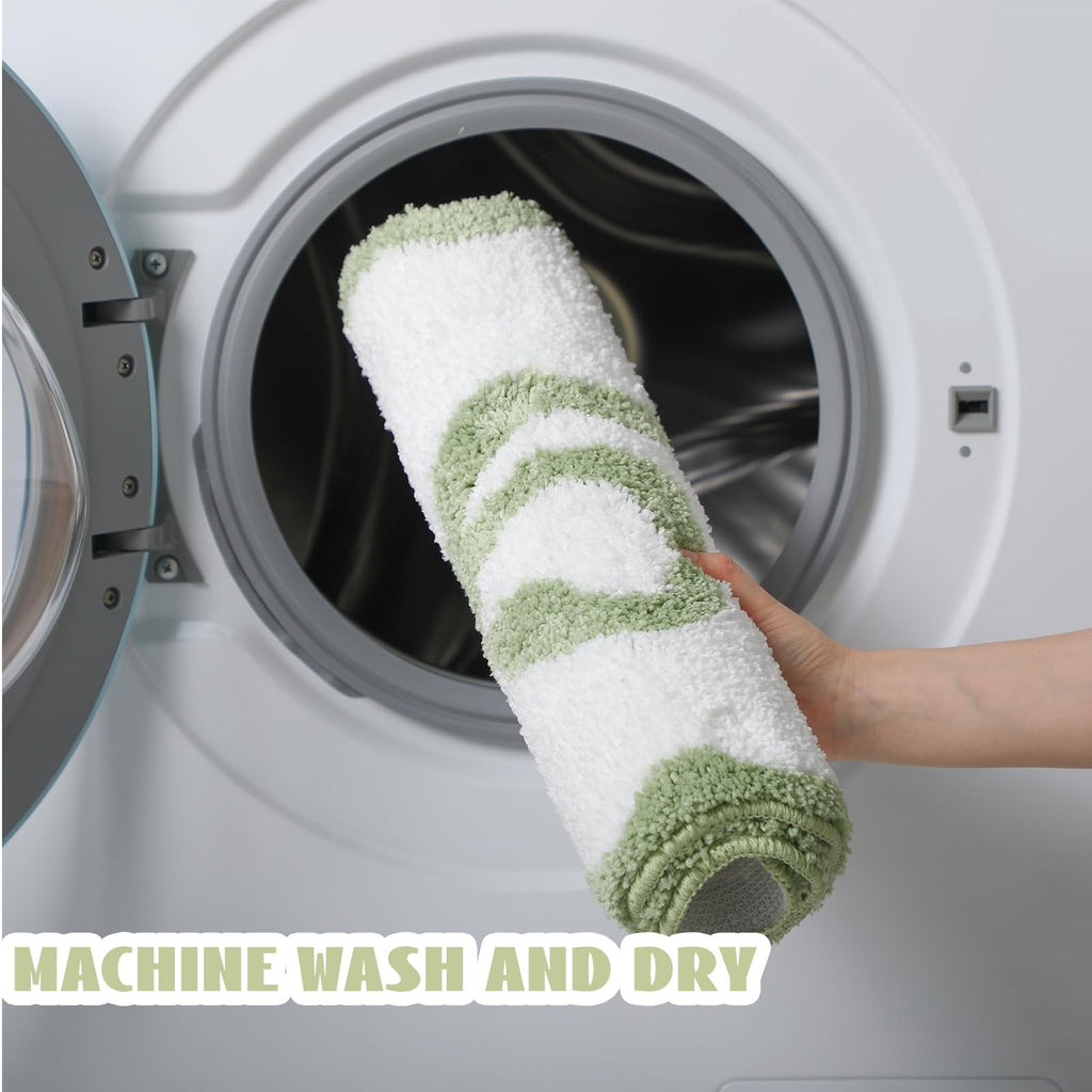 Scalloped Bow Bathroom Mat Non Slip Coquette Bow Rug Cute Aesthetic Scallop Carpet Preppy Room Decor Microfiber Absorbent Bath Rug for Bathroom Bathtub Shower Bedroom(Black,16" X 24")