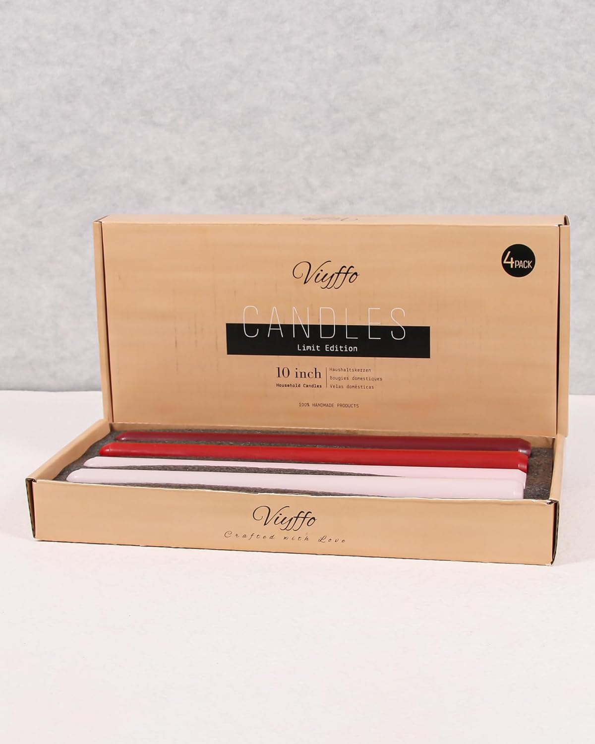 Taper Candles Unscented Smokeless Long Tall Tapered Candle for Candlesticks SticksHome Decor Dinner