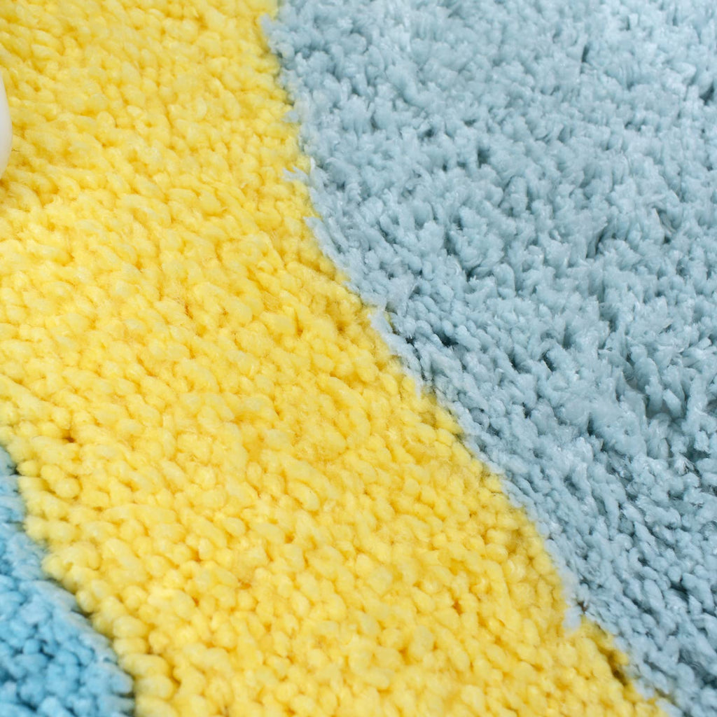 Rainbow Bathroom Rug Half Circle Bath Area Rug Doormat Rainbow Bath Mat Small Kids Room Throw Rug Water Absorbent Quick Dry 17.7"x27.6"