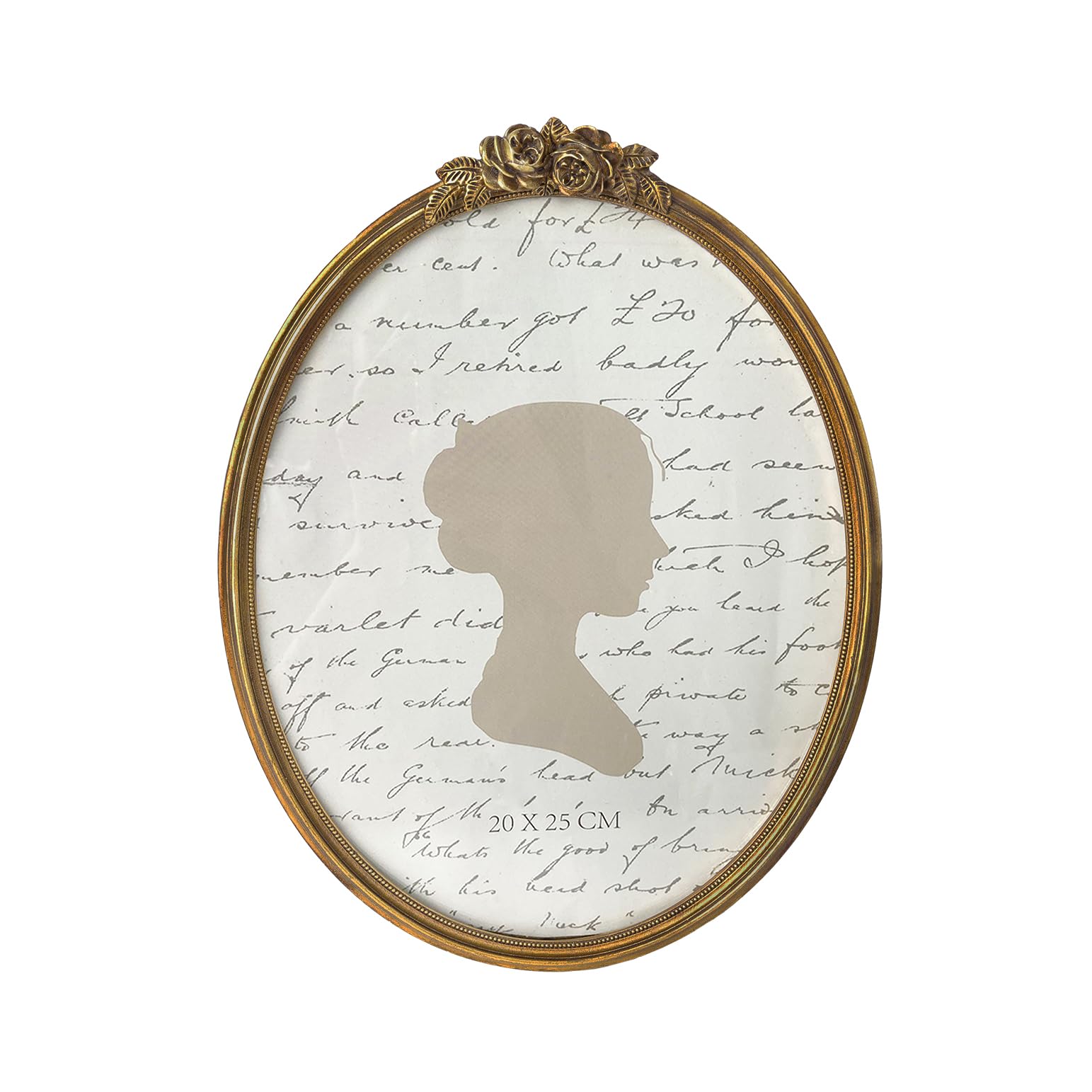 Vintage Picture Frame, Oval Antique Photo Frames with Glass Front, Luxury Photo Display, Tabletop Wall Hanging