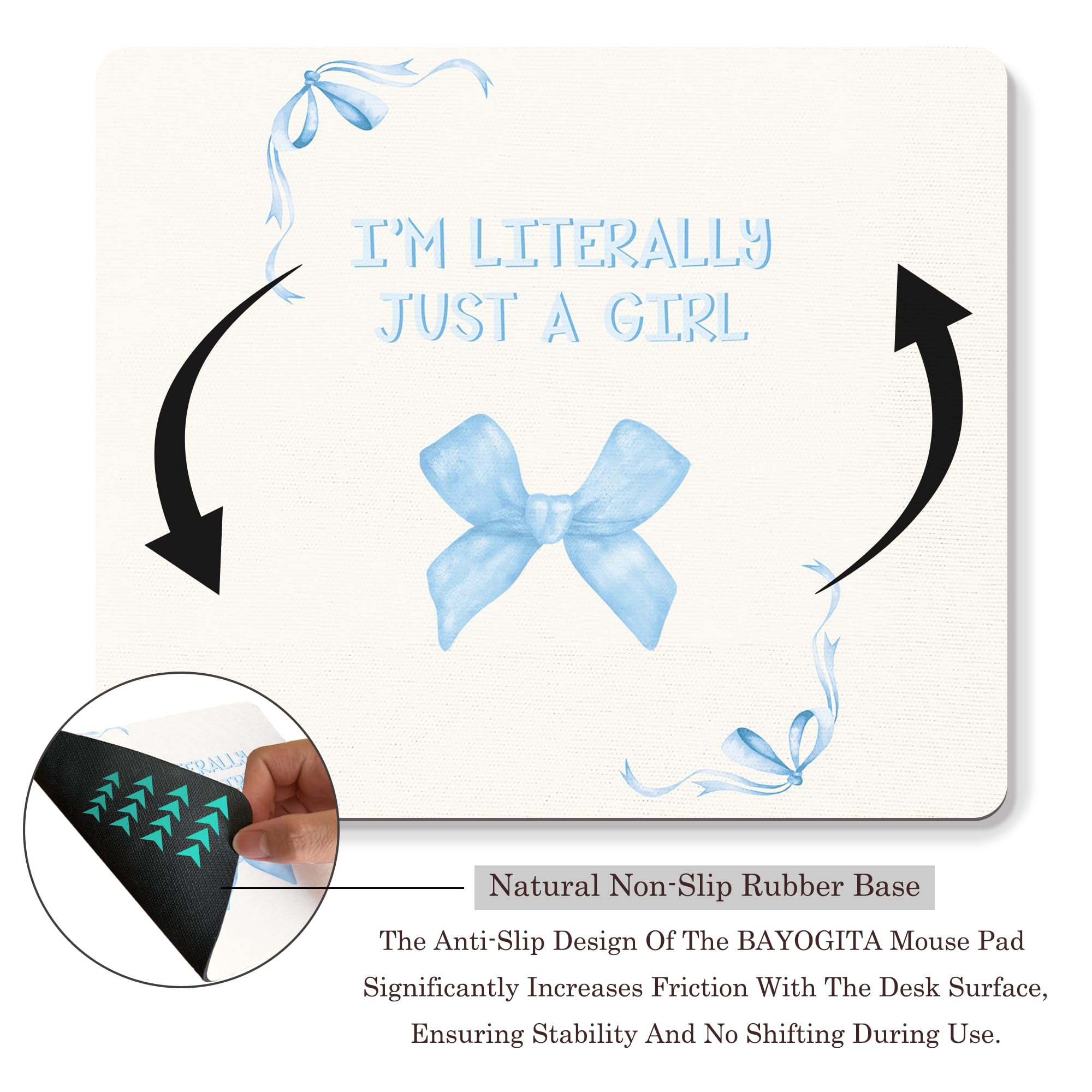 Coquette Mouse Pad, 9.5x8 Inches