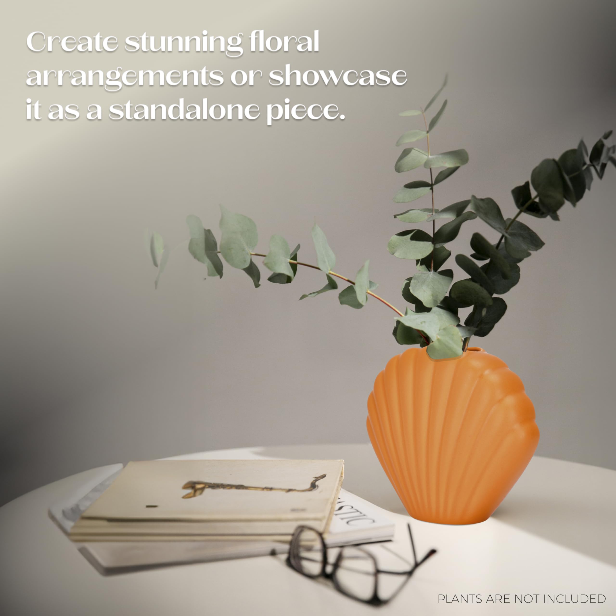 Ceramics Shell Vases Decor Handmade Unique Art Shell Design - Funky Decorative Vase