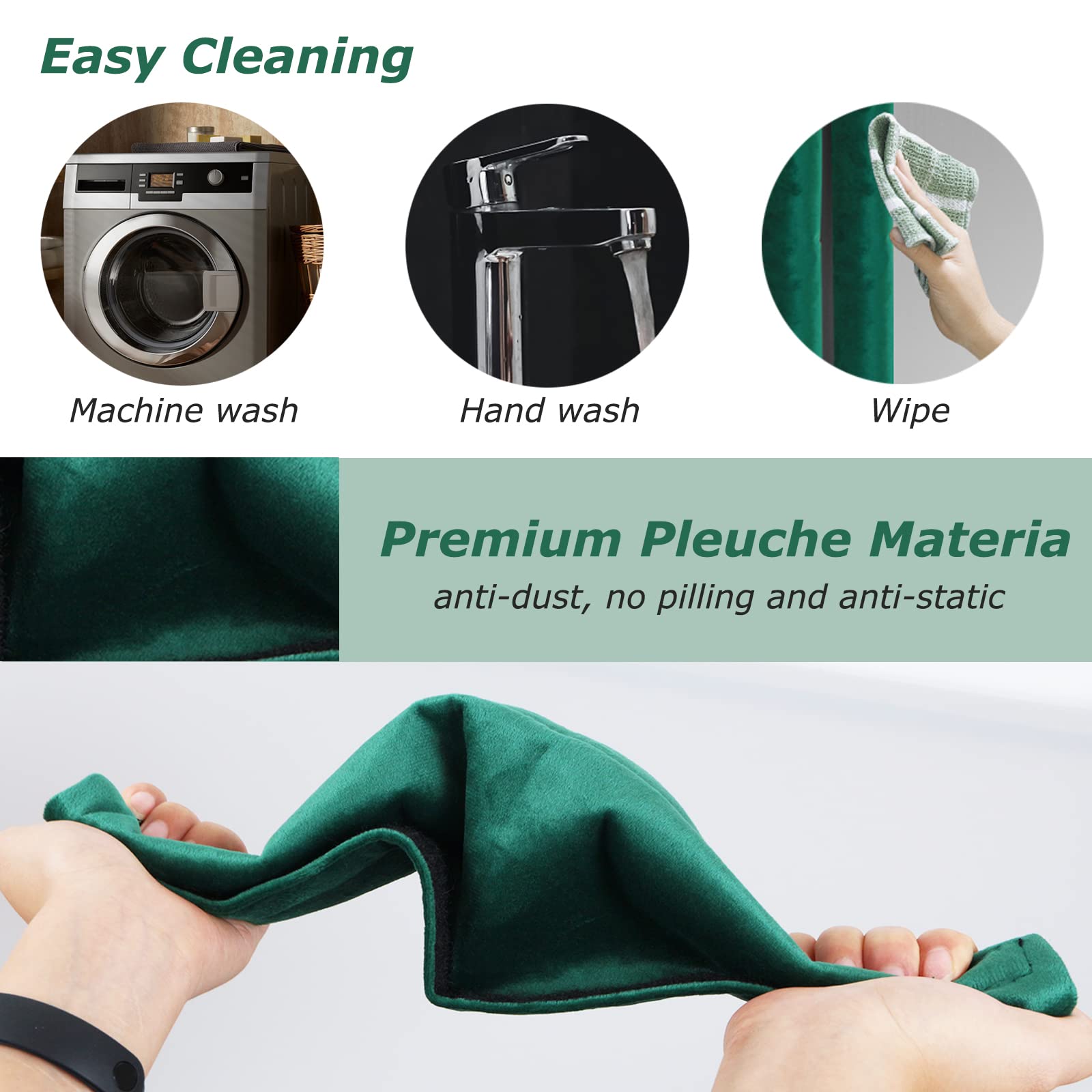 Refrigerator Door Handle Covers Kitchen Decor Keep Appliance Clean Anti-Static Stains for Fridge Dishwashers Velvet 3PCS