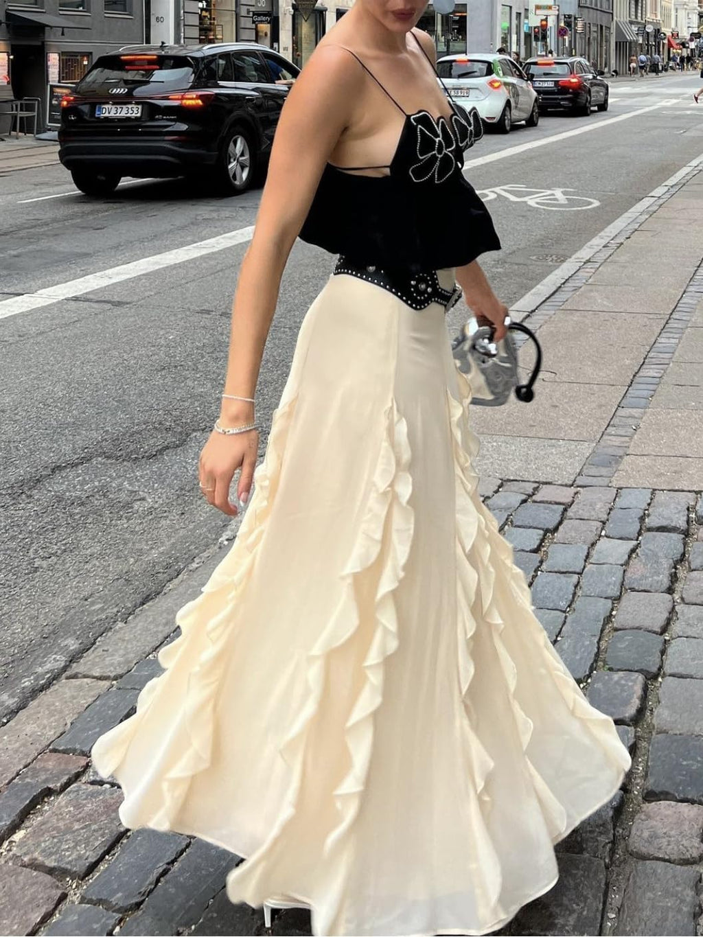 Women's Tank Tops 3D Flower Summer Sleeveless Sexy Backless Top Camisoles Y2k Going Out Party Shirt Streetwear