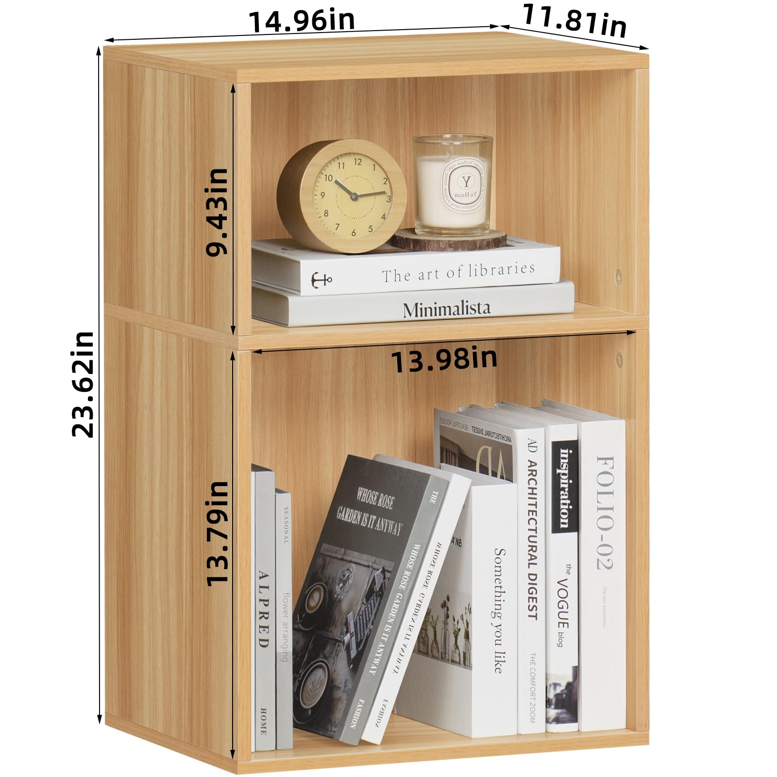 Modern Bookshelf - Large Freestanding Open