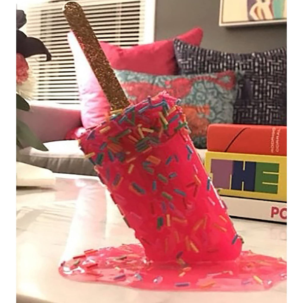 Melting Popsicle Sculpture - Creative Melting Ice Cream Resin Home Decor