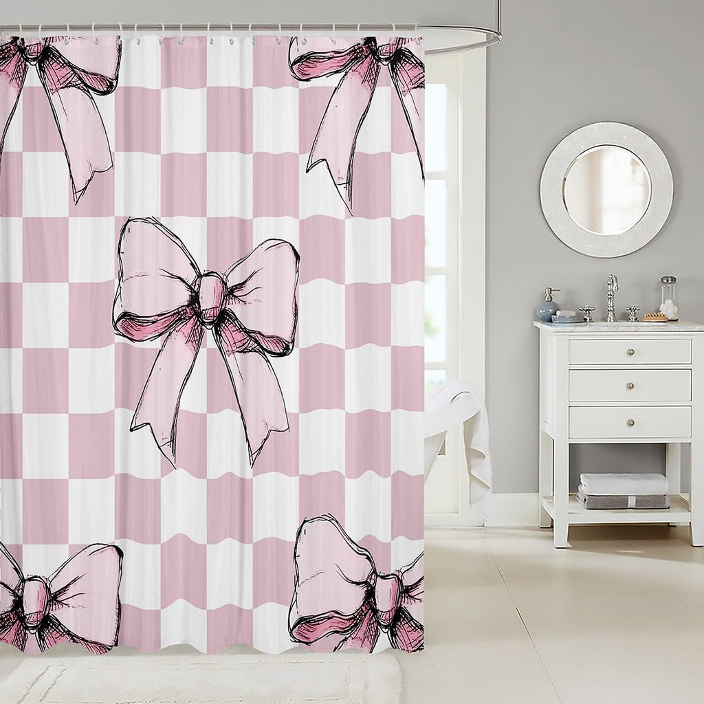 Kawaii Ribbon Bow 72" Wx72 L Shower Curtain