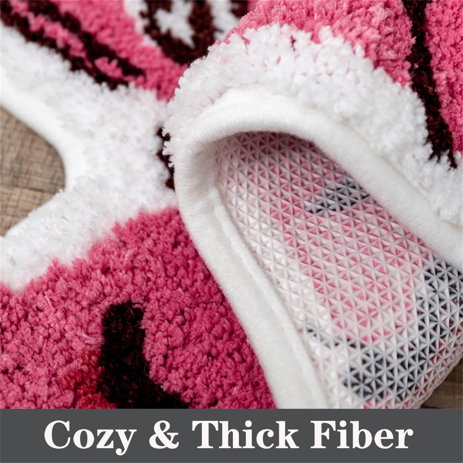 Shaped Rug Fruits Animals Bath Mat Area Rug Non-Slip Bathroom Door Mat for Bedroom Bathroom Kitchen Cartoon Area Rug for Bathroom Soft Bathmat Home Decor