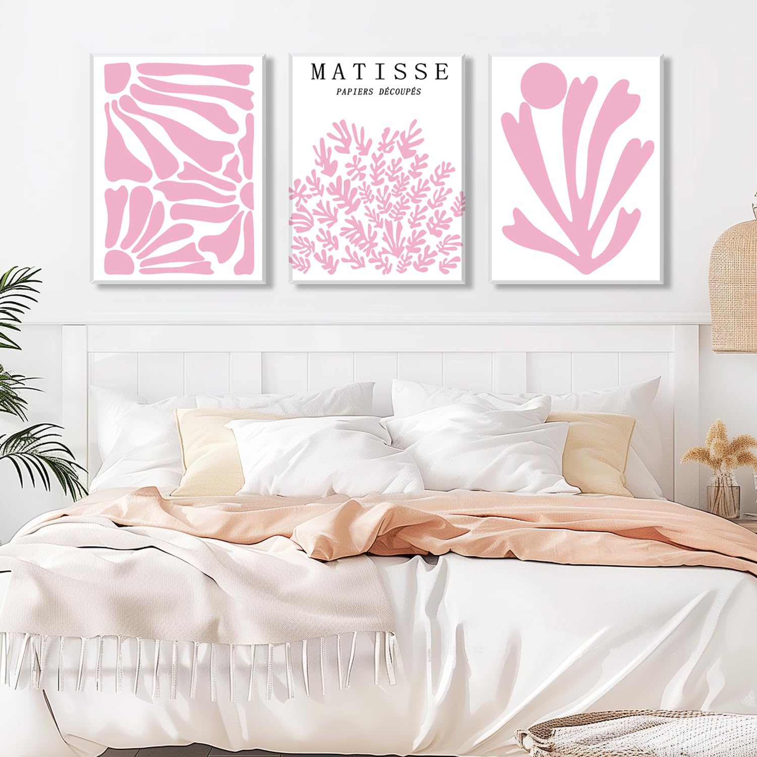 Trendy Blue Wall Art Set of 3, Preppy Navy Blue Wall Decor, Coquette Disco Lucky Me 8 Ball Poster Canvas Prints Aesthetic Pictures Room Dorm