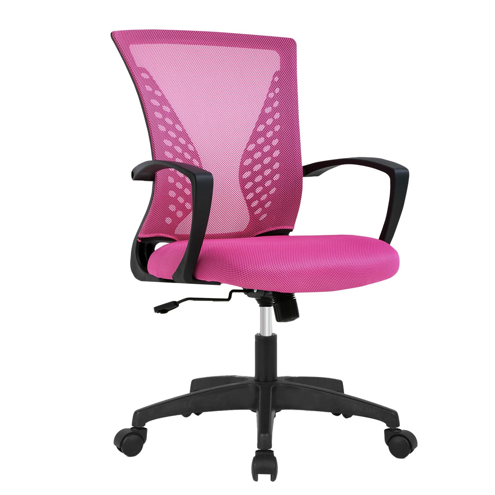 Mesh Desk Chair Ergonomic Computer Chair with Lumbar Support Armrest Mid Back 360 Degree Rolling Swivel Adjustable Height