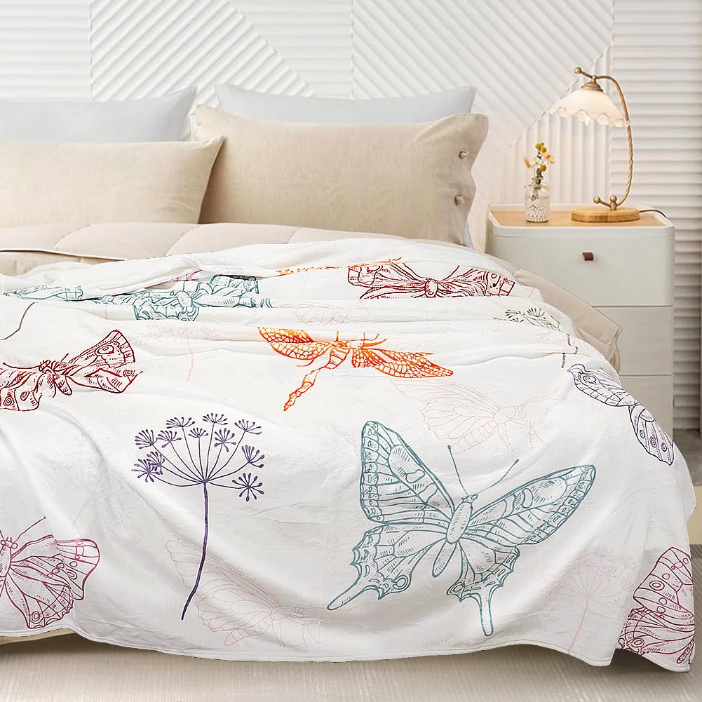 Super Soft Cozy Throw Blanket Flannel Fleece Lightweight Fuzzy Comfy Blankets for Couch Sofa Bed