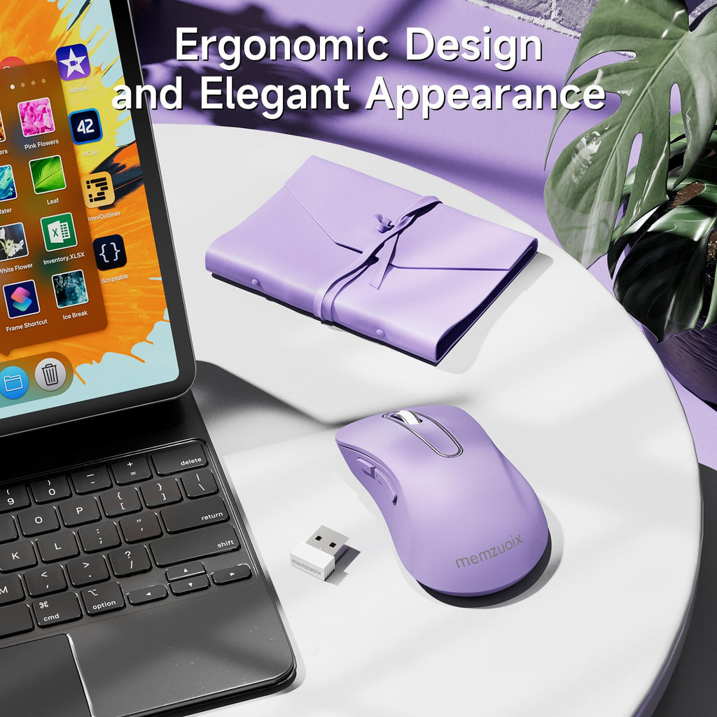 Portable Computer Wireless Mouse for Laptop, PC, Desktop, MacBook, 5 Buttons