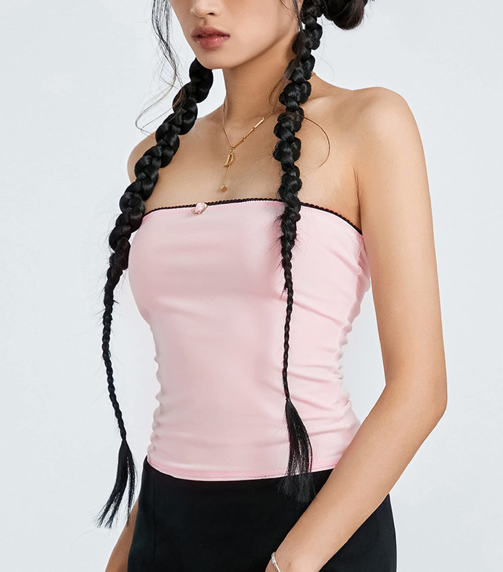 Women Y2k Lace Frill Camisole Sexy Spaghetti Strap Low Cut Tank Crop Top Aesthetic Fairycore Cami Shirt Streetwear