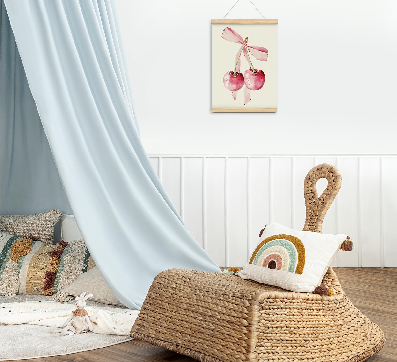 Coquette Pink Bow Preppy Girly Inspirational Wall Art Poster Hanger Frame