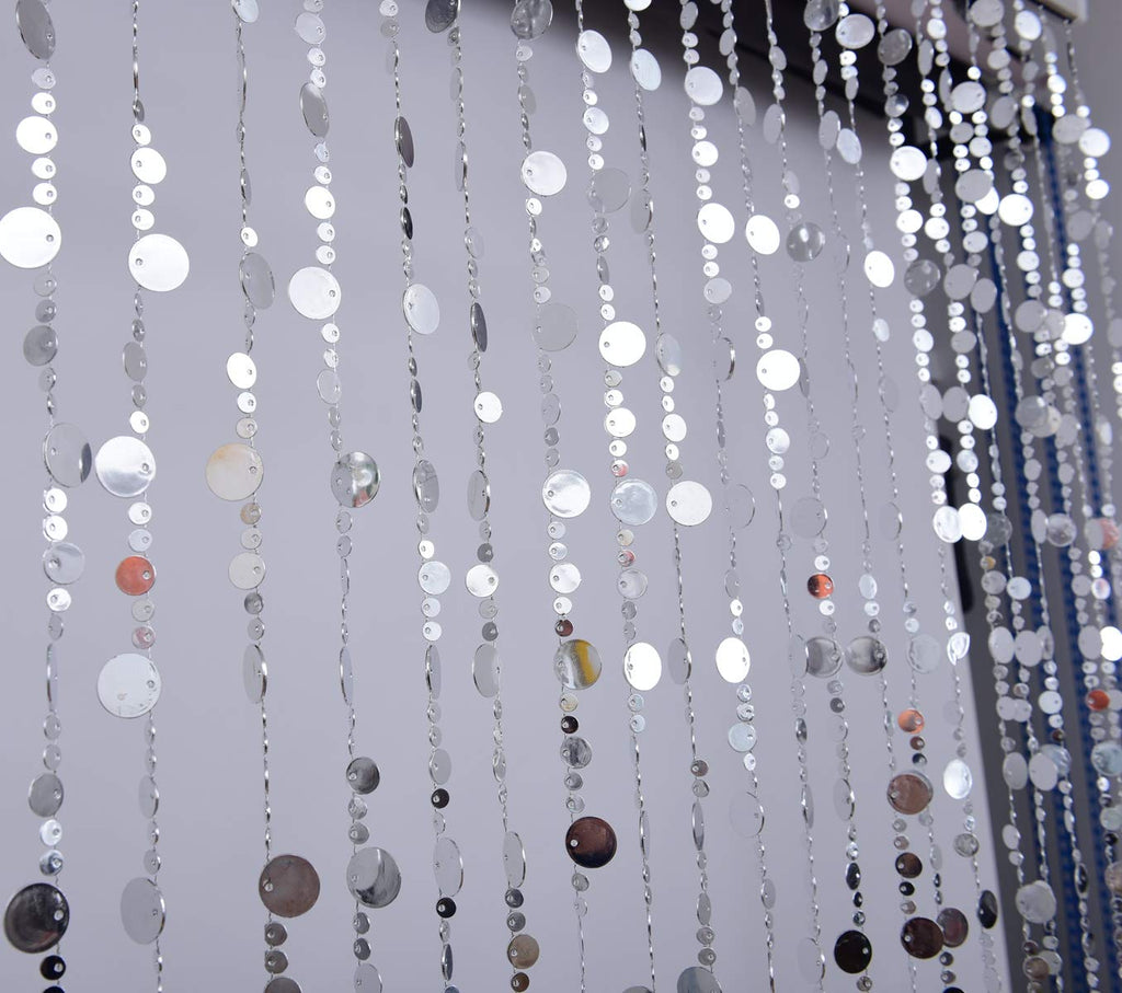 Iridescent Faux Crystal Acrylic Bubble Beaded Curtains for Doorway Room Divider Backdrop Decoration