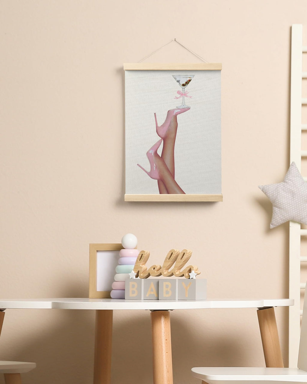 Trendy Preppy Poster Hanger Frame, Aesthetic Wall Art Decor