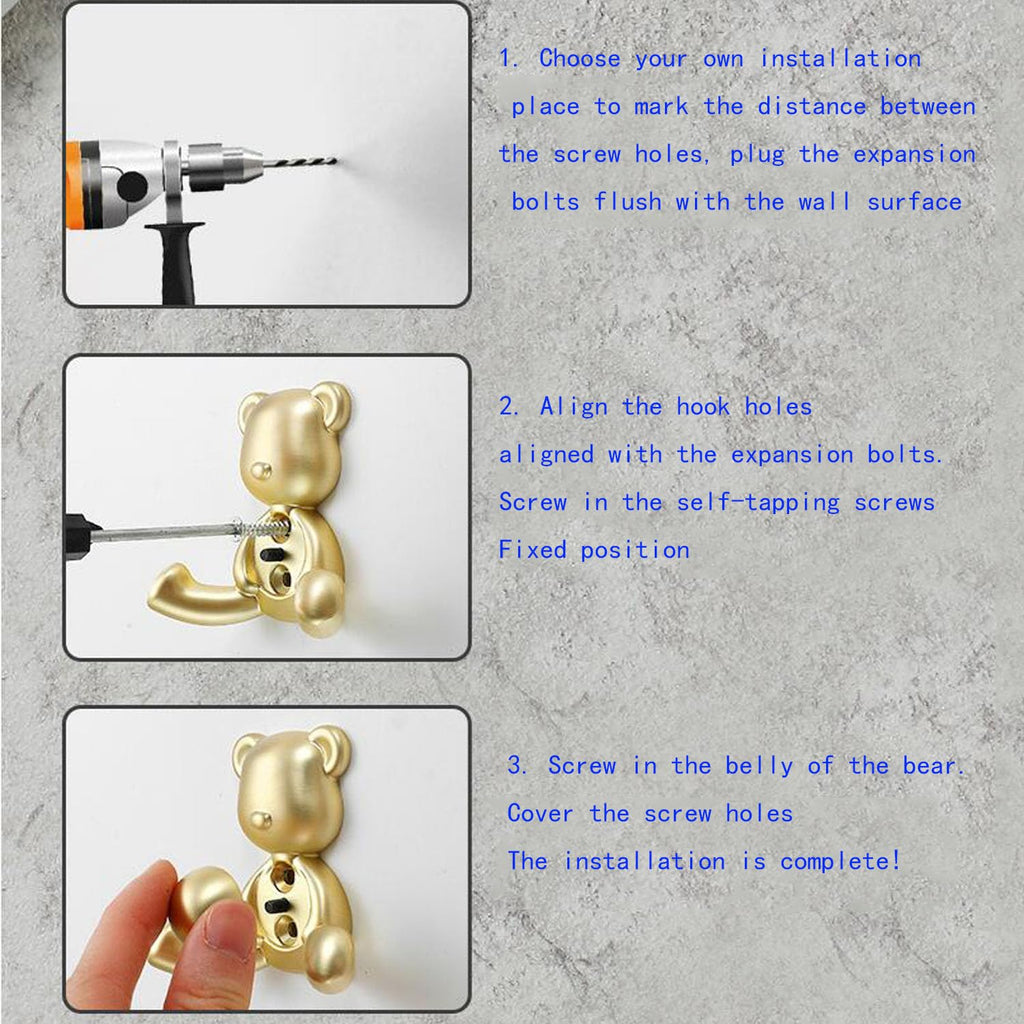 Creative 2 Pack Clothes Hook Heavy Duty Coat Hooks Decorative Wall Hook