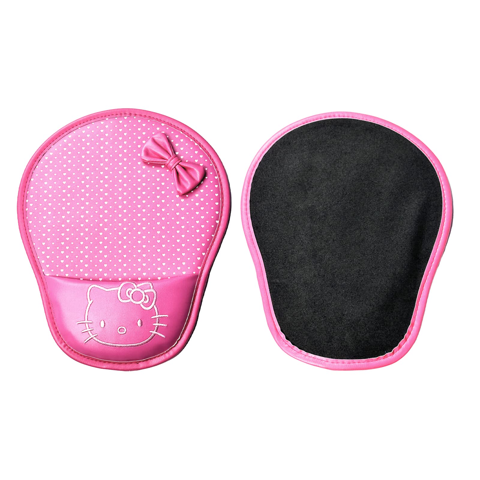 Hello Kitty Mouse Pad Wrist Protected Computer PU Leather Wrist Rest Mouse Pad Mat (Pink)