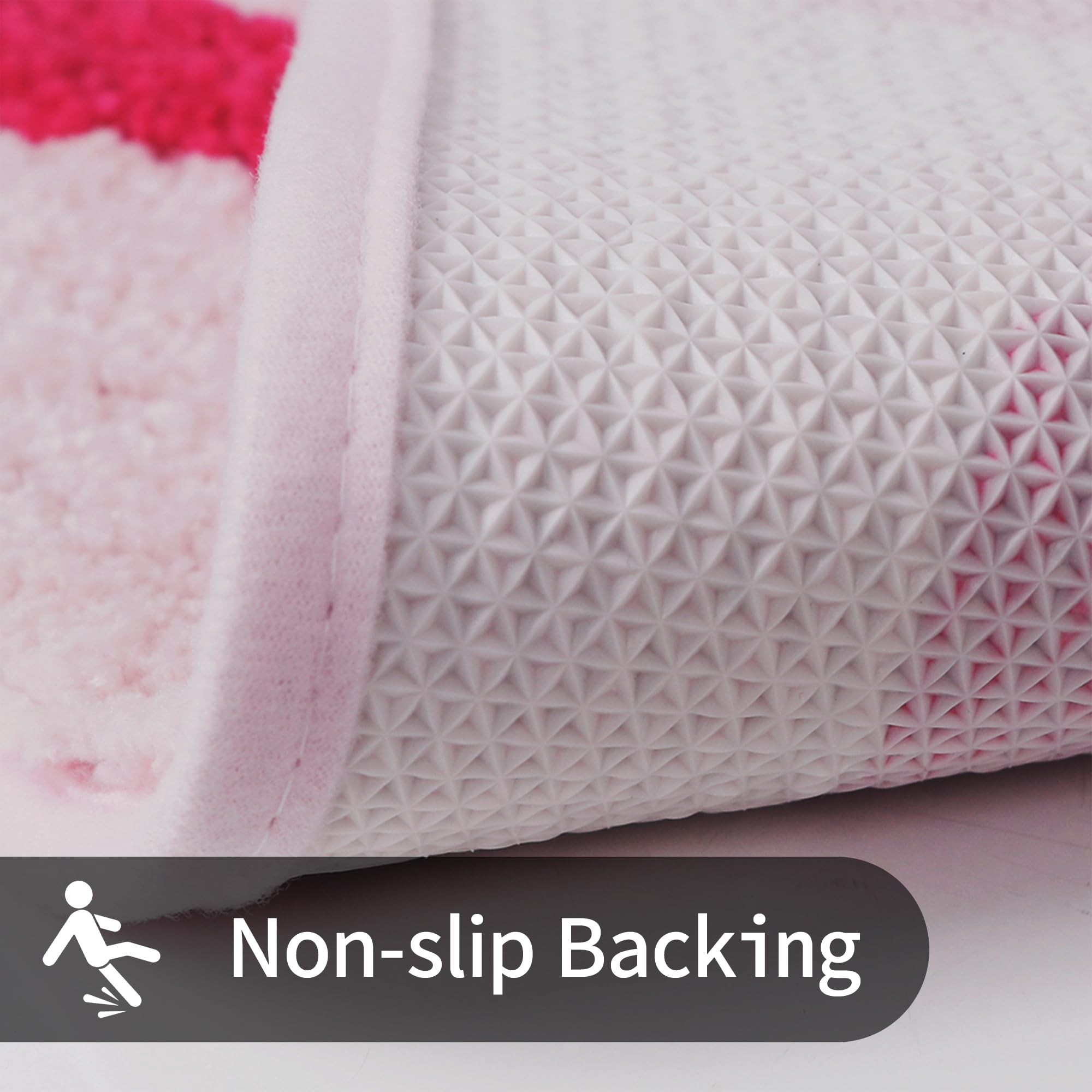 Coquette Bow Bath Mat Cute Bathroom Rugs Non Slip Absorbent Bath Rugs Bathroom Decor Machine Washable Floor Mats for Bathroom Tub Shower