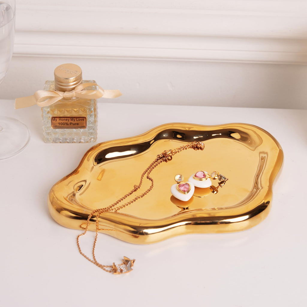 Cloud Trinket Dish, Chubby Jewelry Tray, Ceramic Jewelry Ring Trinket Dish for Rings Earrings Necklace Organizer