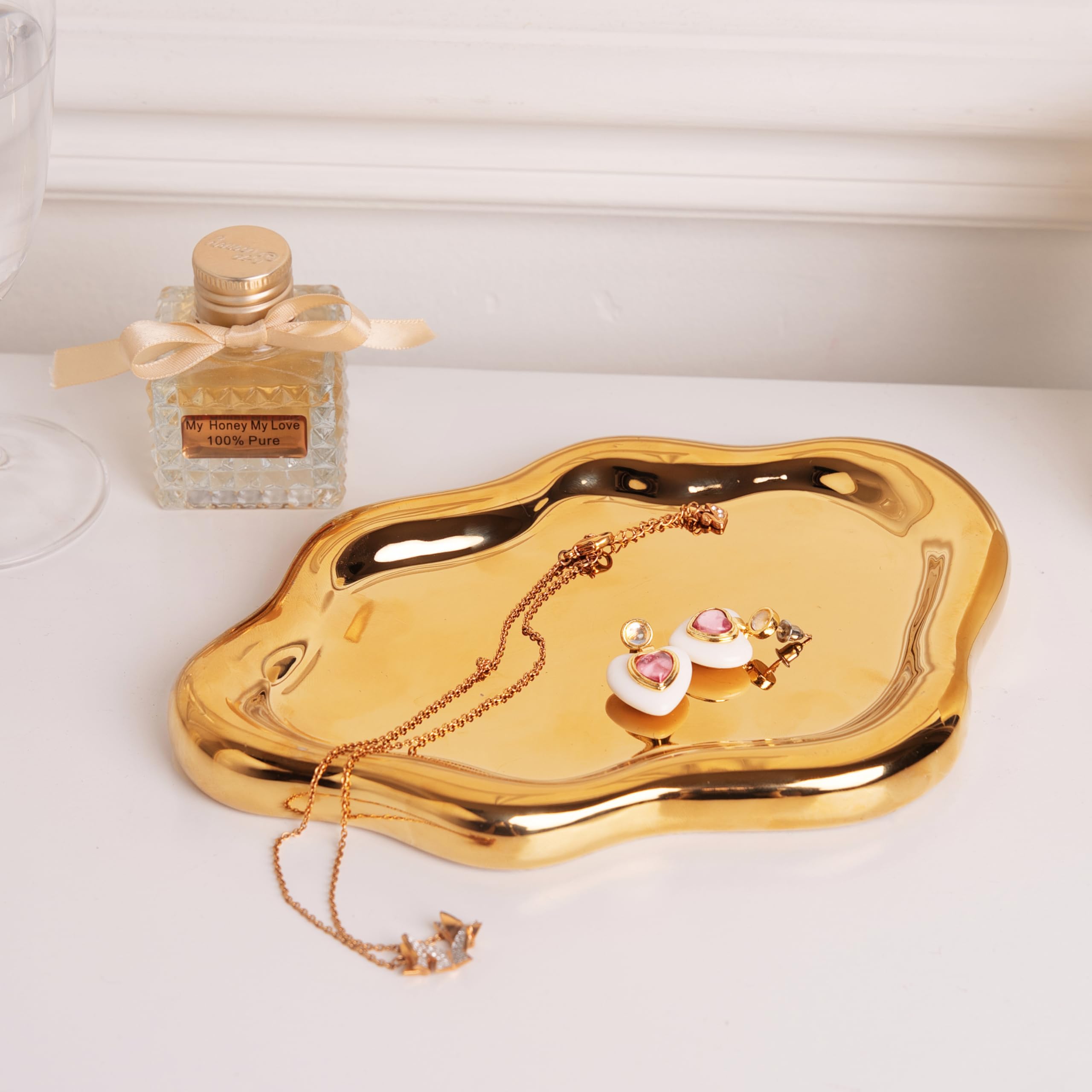 Cloud Trinket Dish, Chubby Jewelry Tray, Ceramic Jewelry Ring Trinket Dish for Rings Earrings Necklace Organizer