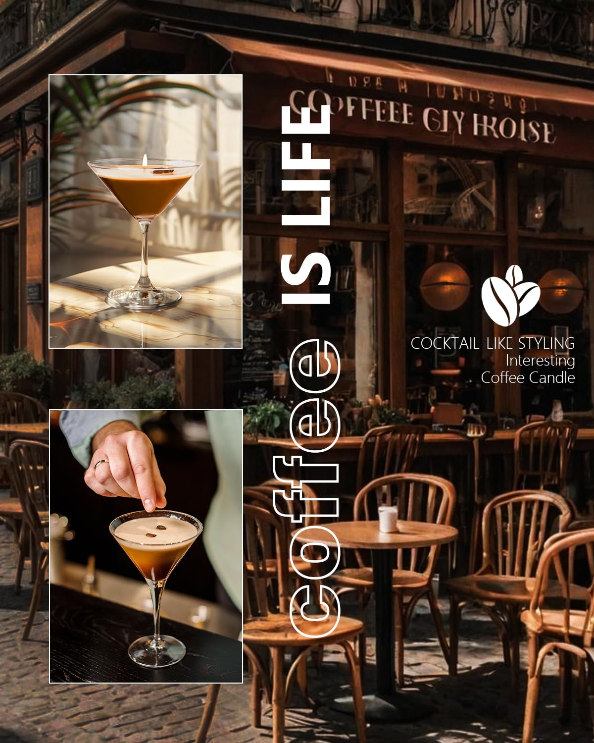 Martini Coffee Scented Candles