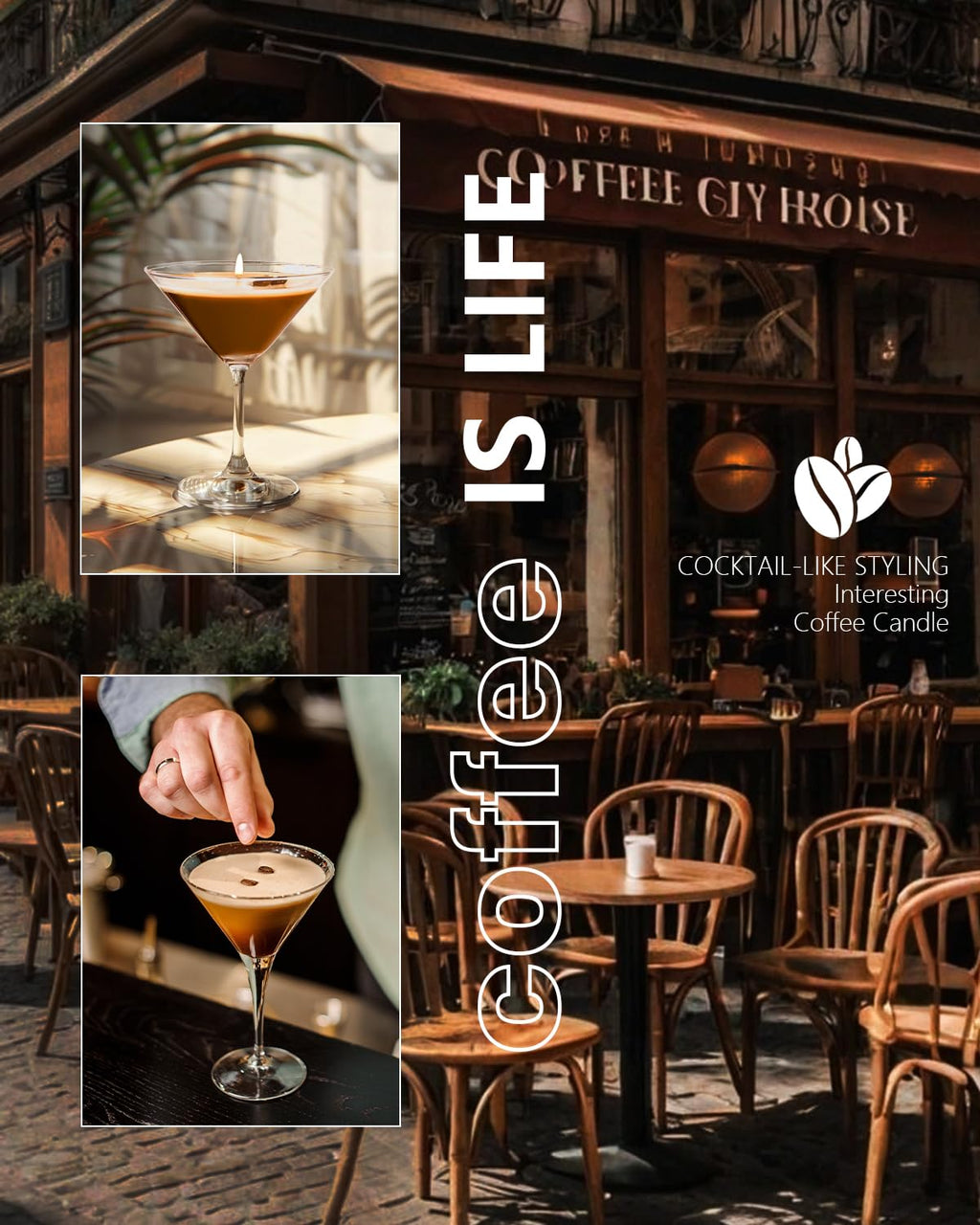 Martini Coffee Scented Candles