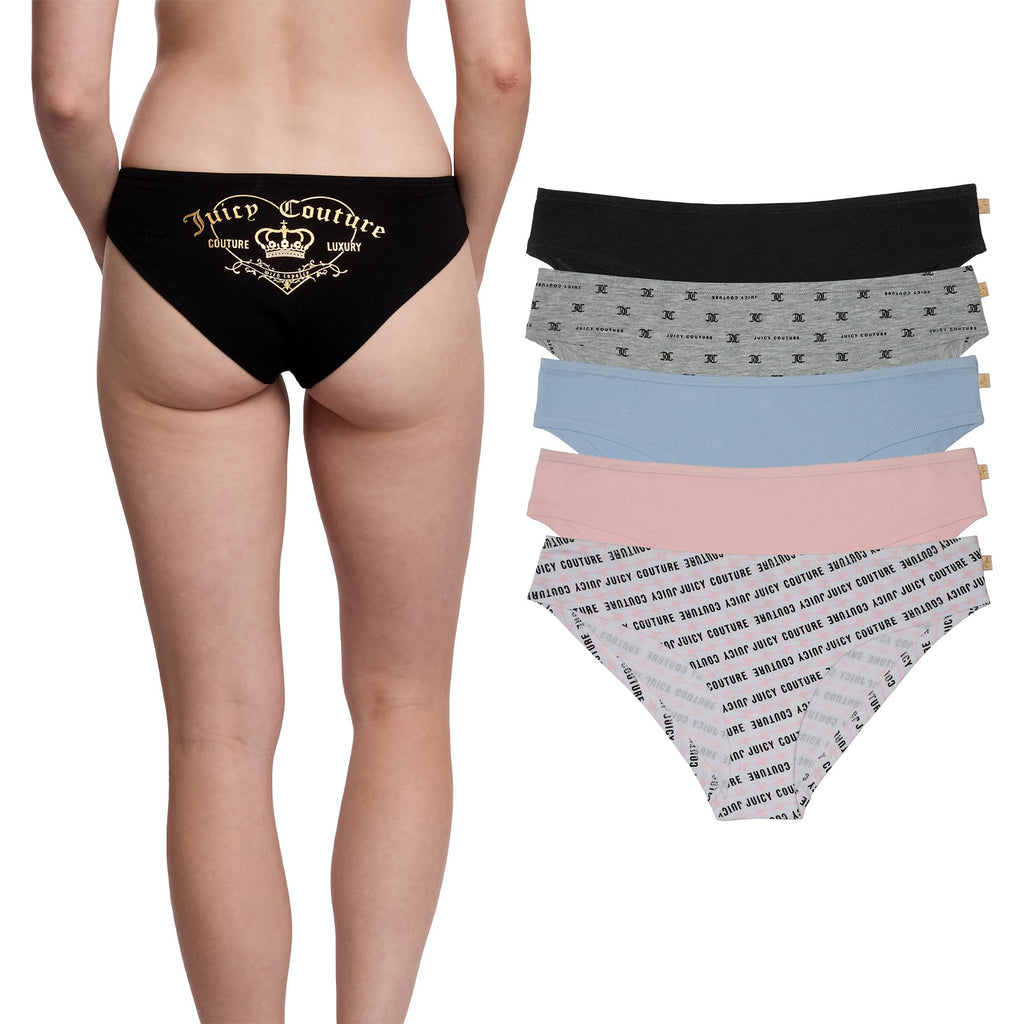 Juicy Couture Women's Cotton Underwear Set 5 Pack
