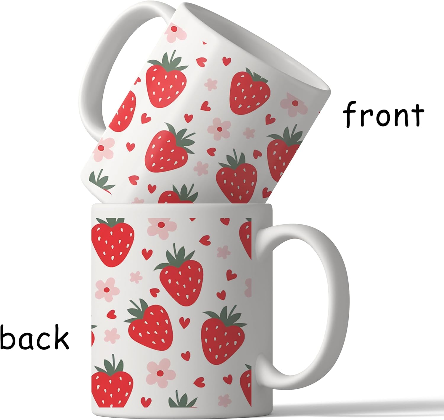 Strawberry Mug - Strawberry Cute Aesthetic Mug, 11 oz