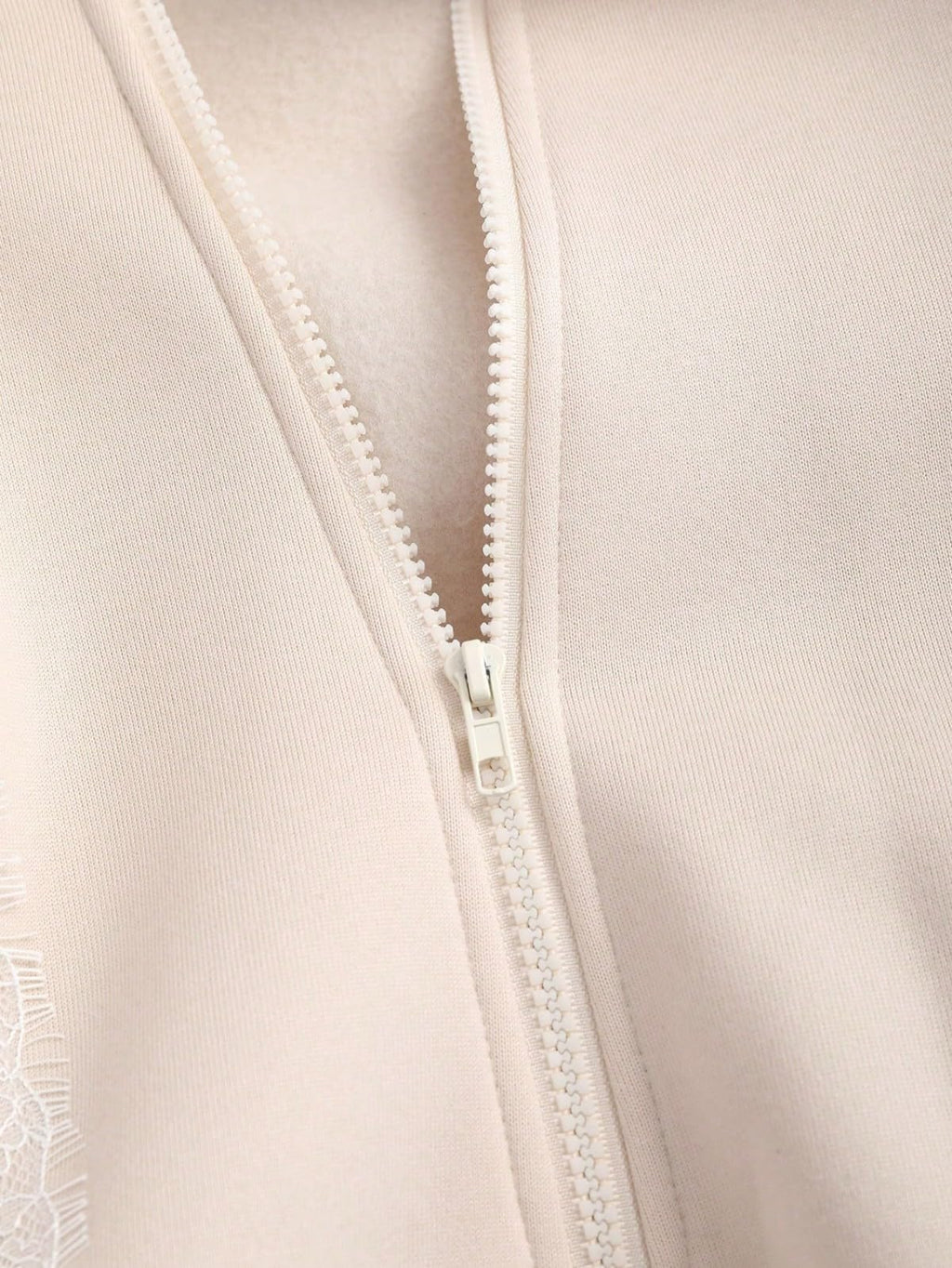 Women's Lace Patchwork Bow Zip-Up Crop Hoodie â€?Y2K Coquette Fleece Casual Hooded Sweatshirt