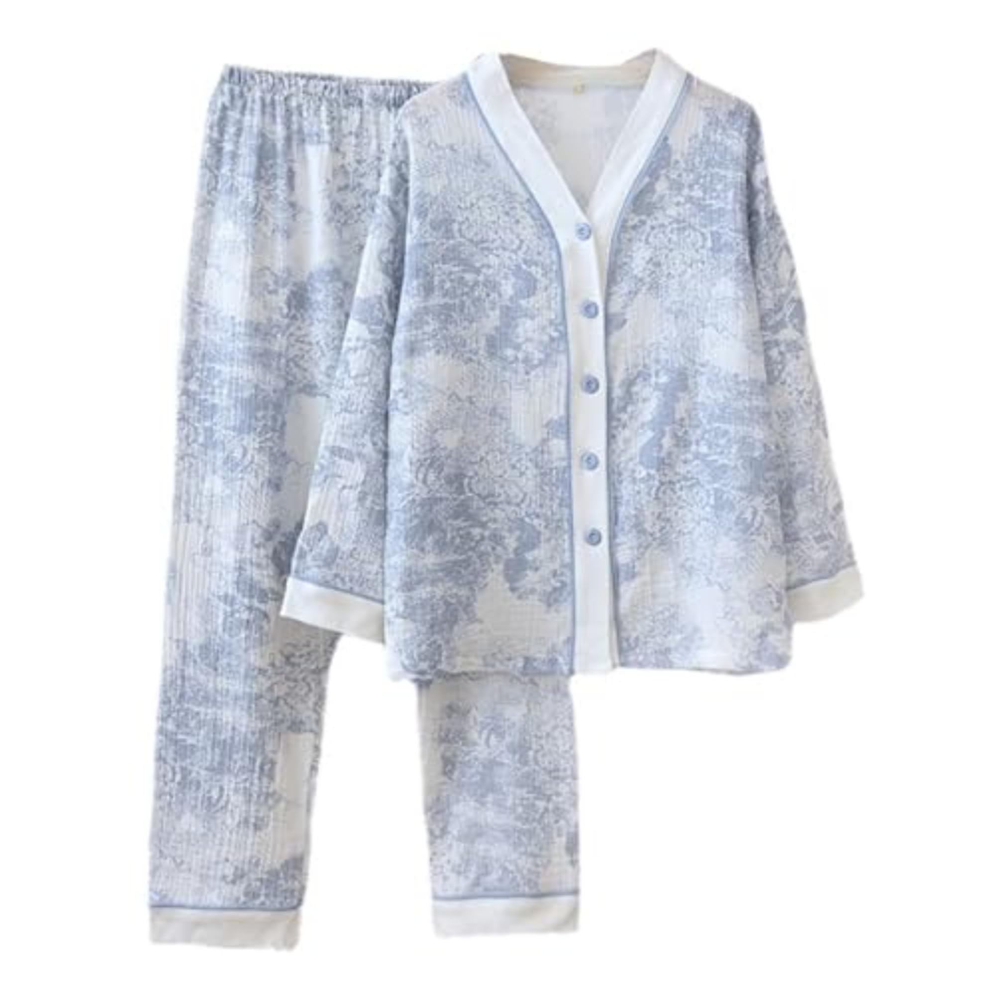 Women Linen Set Coquette Womens Pajamas Set - Old Money Aesthetic Lounge Sets