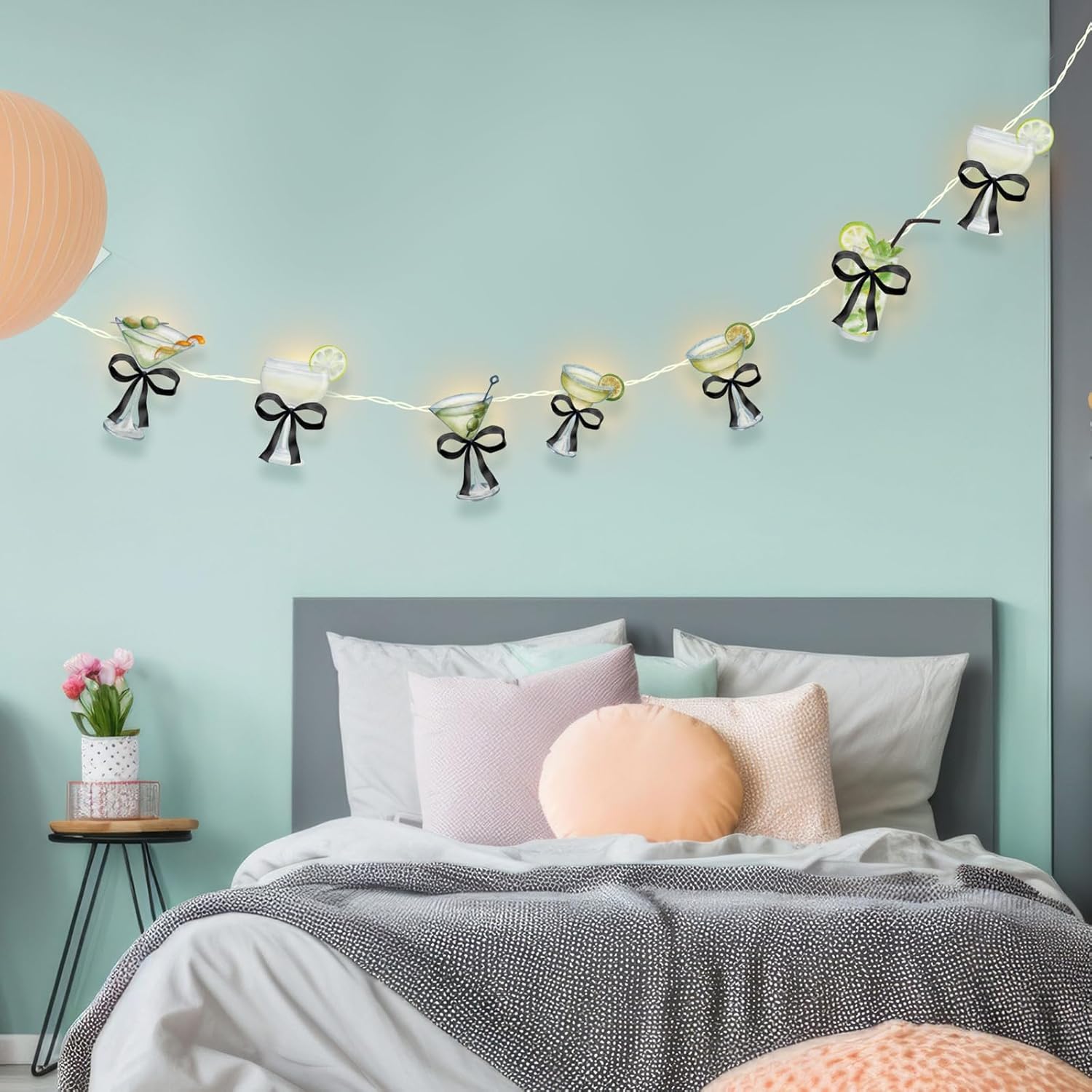 Coquette String Lights for Room Decor Party Decorations 20 LED 10 ft Battery Operate Hanging Garland Banners