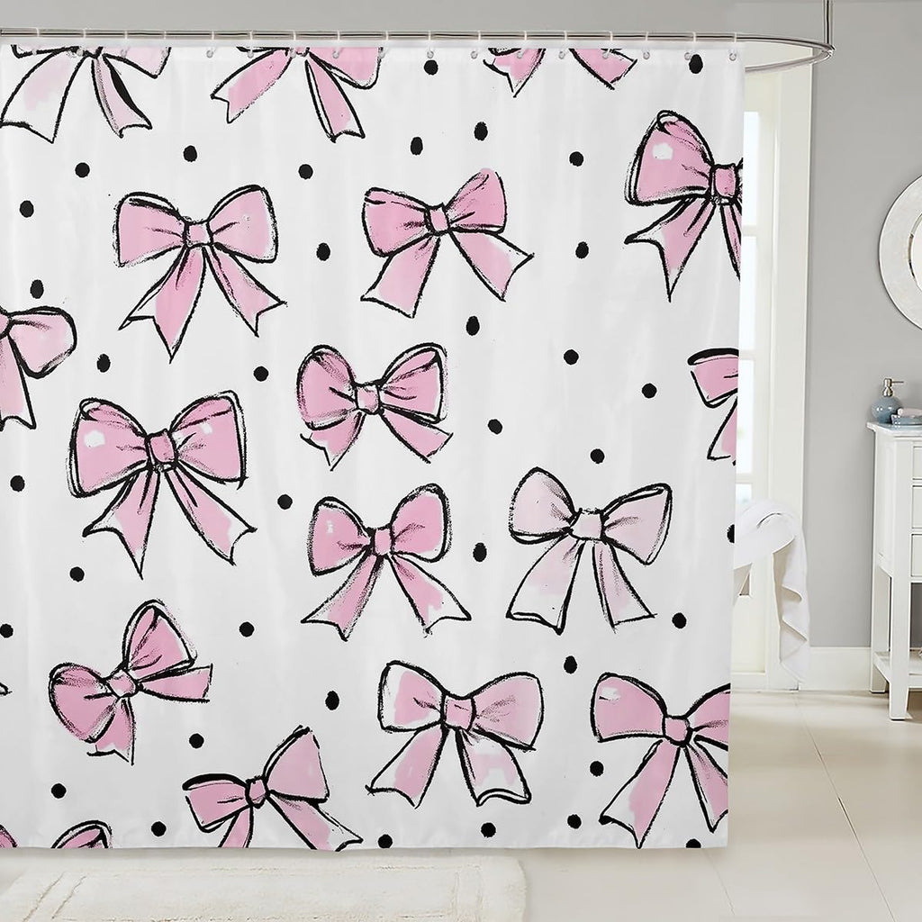 Kawaii Ribbon Bow 72" Wx72 L Shower Curtain