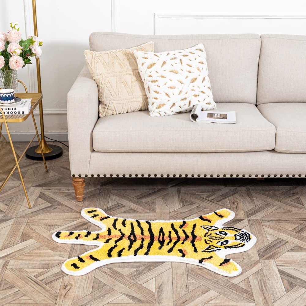 Shaped Rug Fruits Animals Bath Mat Area Rug Non-Slip Bathroom Door Mat for Bedroom Bathroom Kitchen Cartoon Area Rug for Bathroom Soft Bathmat Home Decor